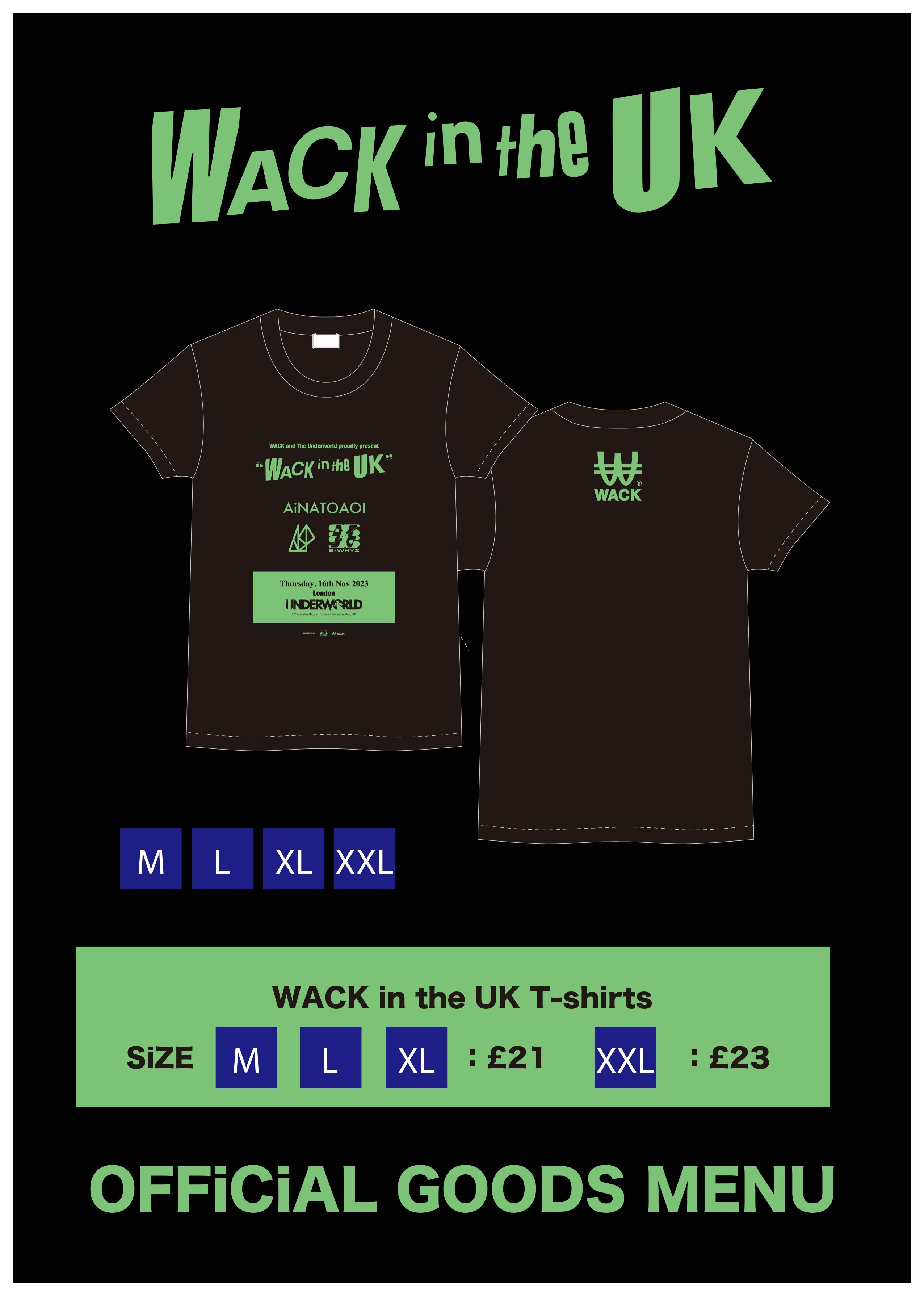 Goods on sale in『WACK in the UK』 - NEWS | ASP オフィシャルサイト