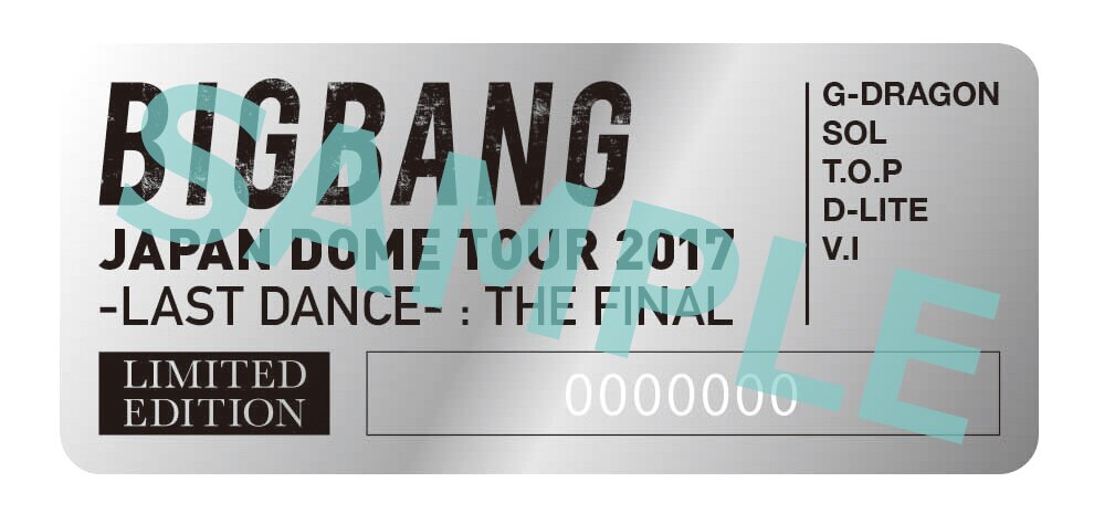 BIGBANG LIVE DVD & Blu-ray「BIGBANG JAPAN DOME TOUR 2017 -LAST