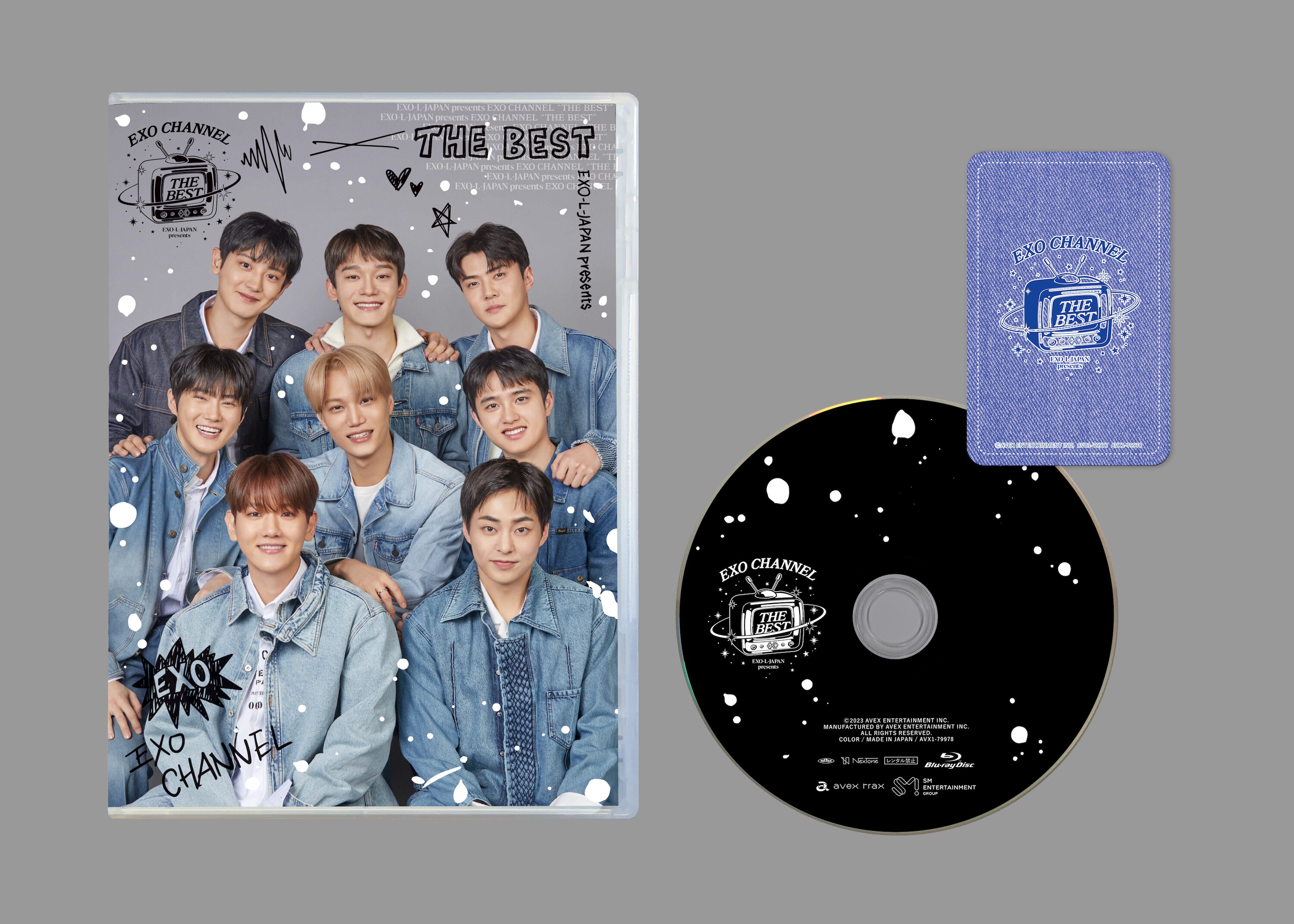 EXO CHANNEL THE BEST 封入特典 デニムポーチ ファンミ2023-07-19Blu 