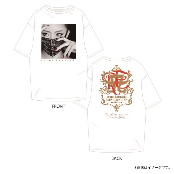 「ayumi hamasaki MUSIC for LIFE ～return～」Tシャツの受注販売決定！ GOODS｜ayumi