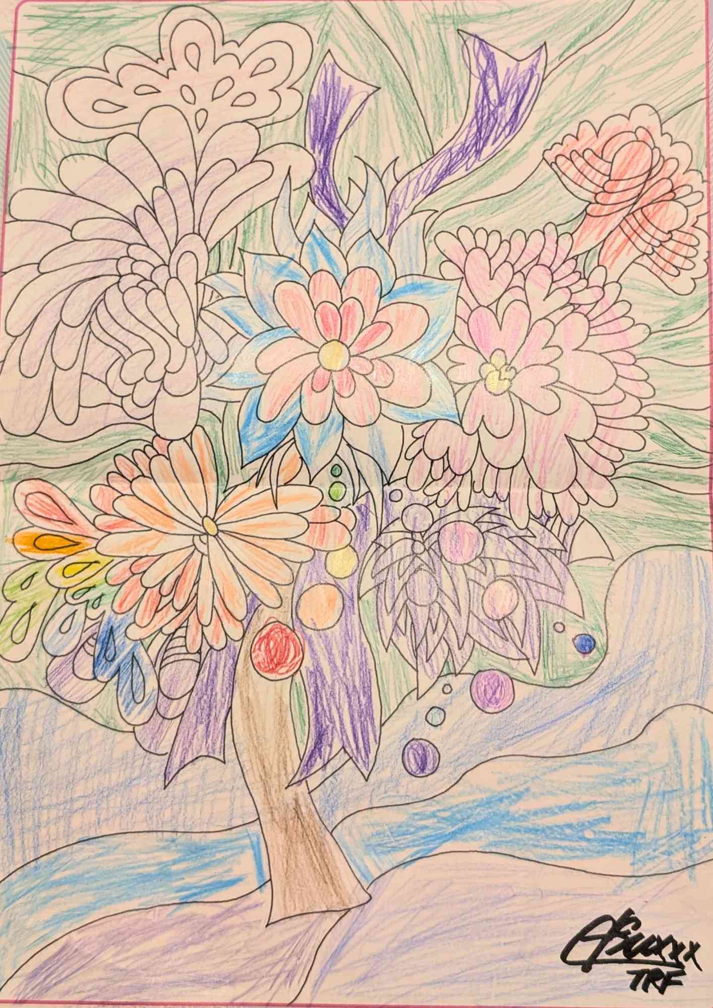 笑っているお花達