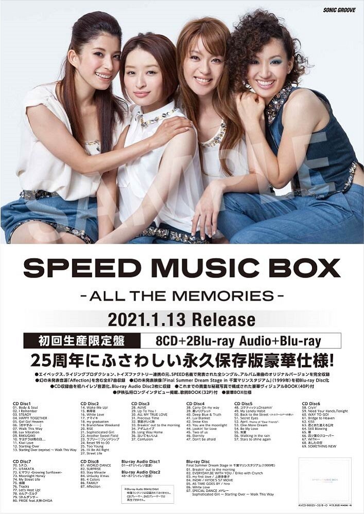 NEWS[「SPEED LIVE BOX - ALL THE HISTORY -」リリース記念旧譜キャンペーン実施!]| SPEED