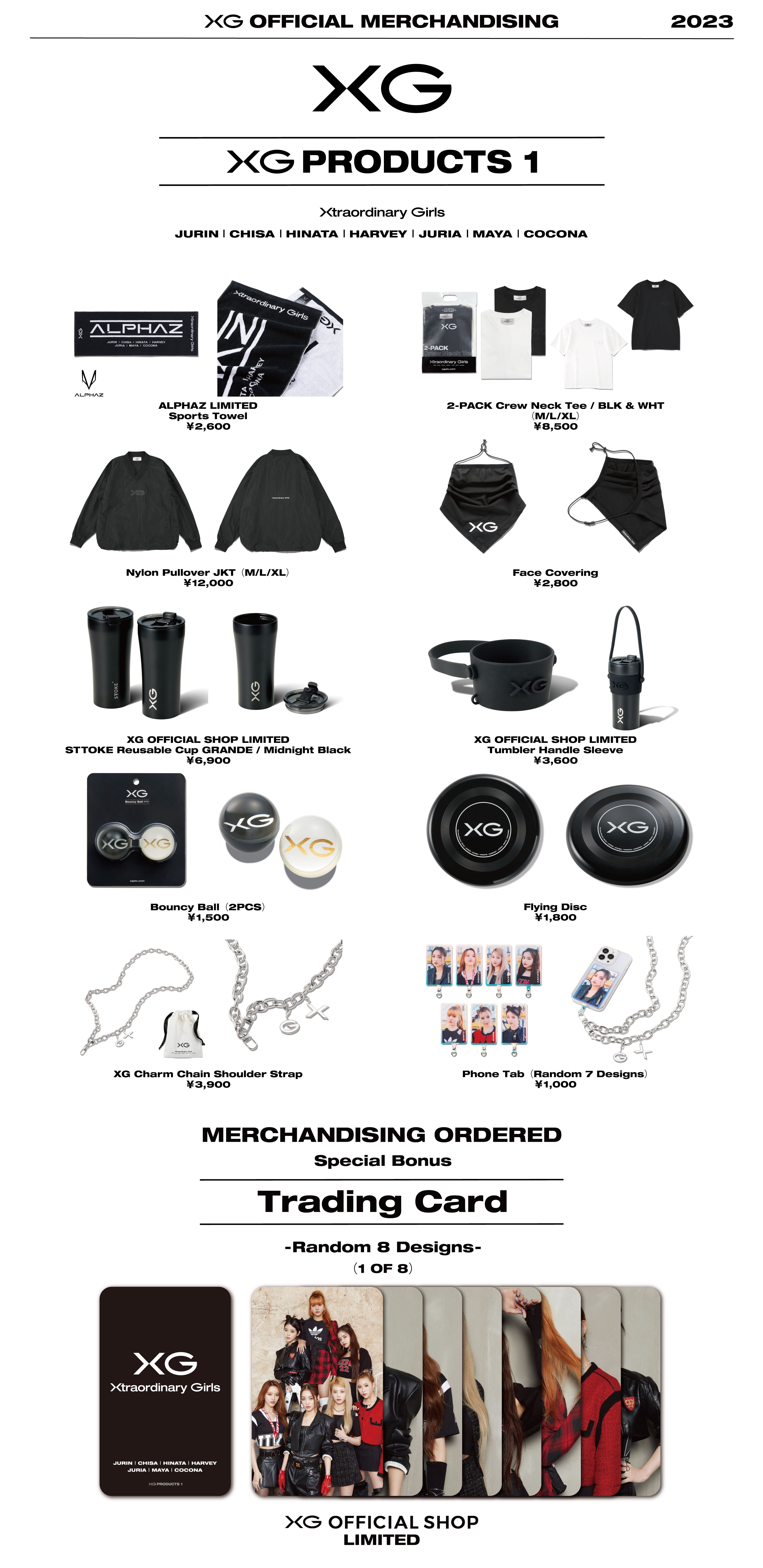 XG OFFICIAL MERCHANDISE “XG PRODUCTS 1” Launch Details! - NEWS 
